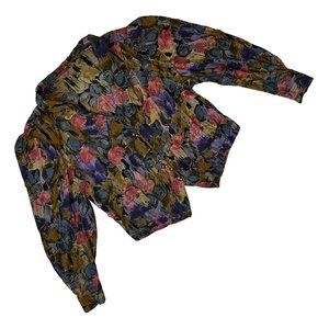 Sundazed (Italty) Floral Viscose Chelsea Collar Blouse (Geoffrey B. Small) : L